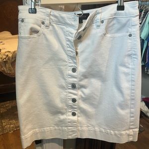 White button down Jean skirt hardly worn like new